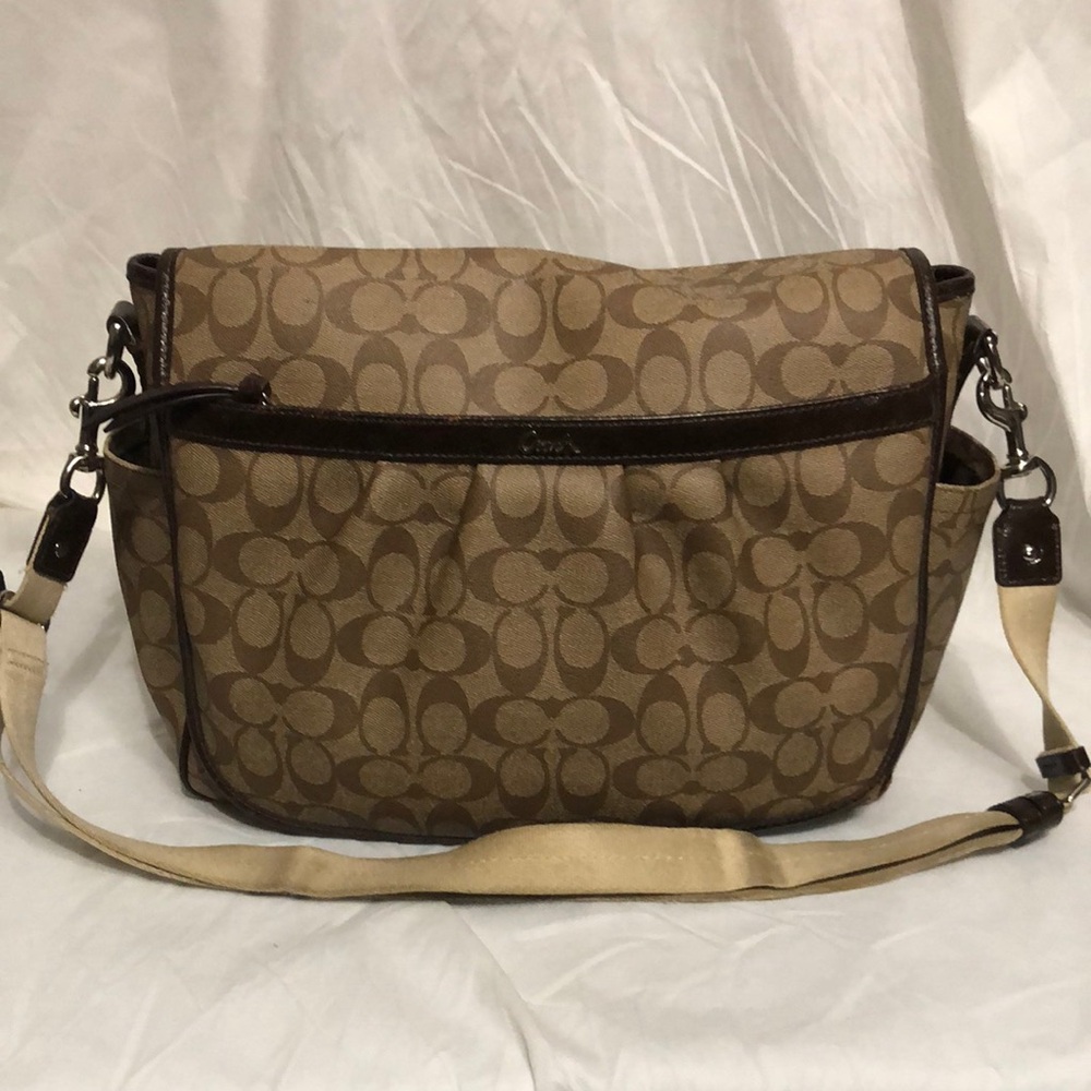 Coach Signature Canvas Diaper Bag